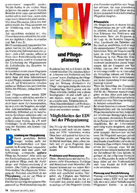 Vorschauseite 3: Elektronische Datenverarbeitung und Krankenpflege