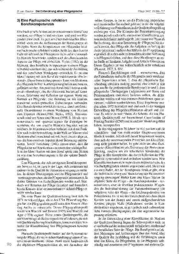 Vorschauseite 6: Die Entwicklung einer Pflegefachsprache aus einer pflegewissenschaftlichen Perspektive: Das Warum und Wozu