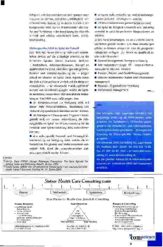 Vorschauseite 3: Human Resources Management - strategische Aufgabe im Spital