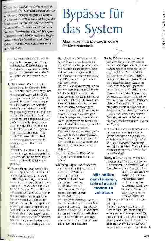 Vorschauseite 1: Bypässe für das System Alternative Finanzierungsmodelle für Medizintechnik