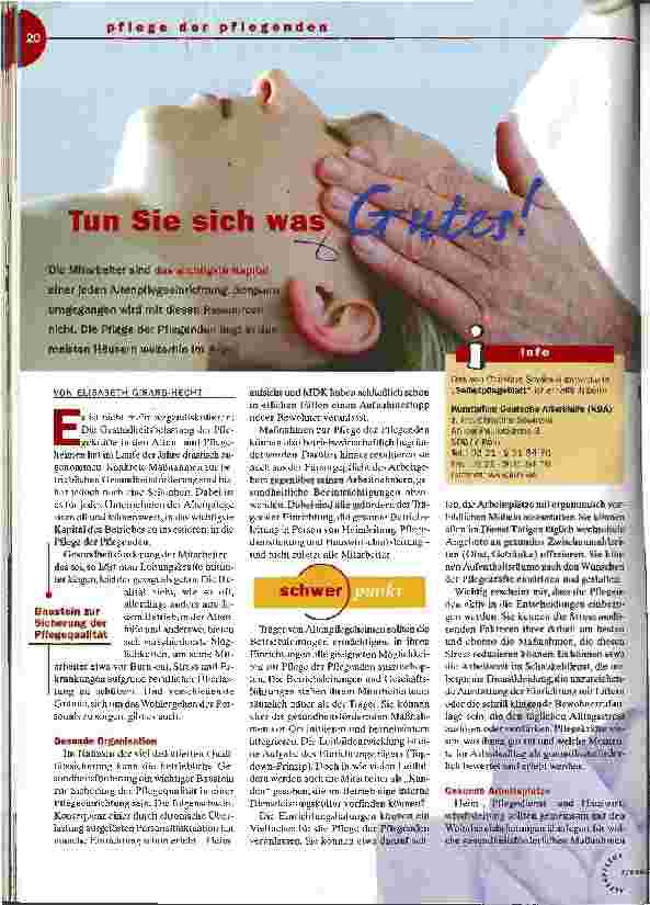 Vorschauseite 1: Tun Sie sich was Gutes!