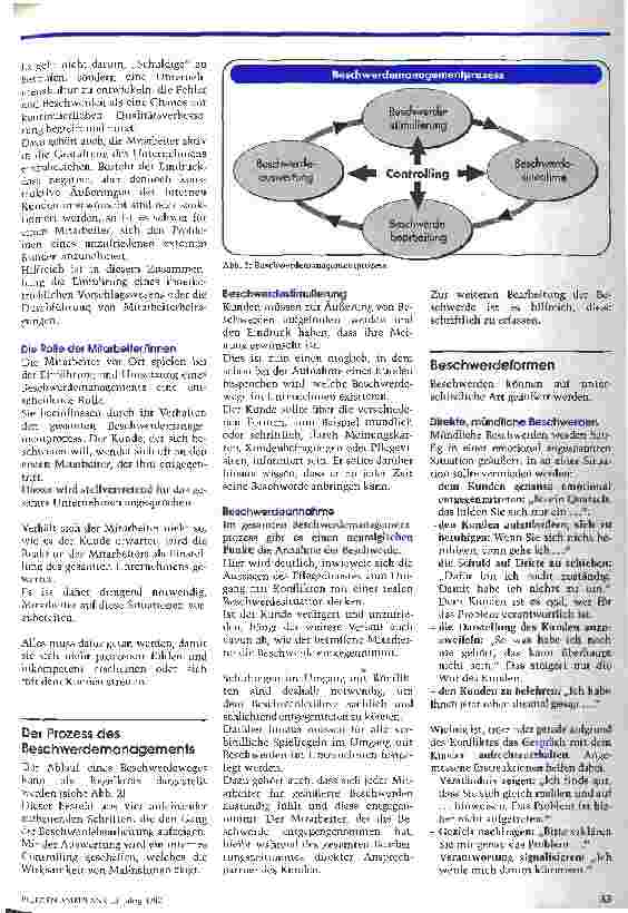 Vorschauseite 3: Beschwerden sind Glücksfälle! Von Dienstleistungen und Kundenbeschwerden
