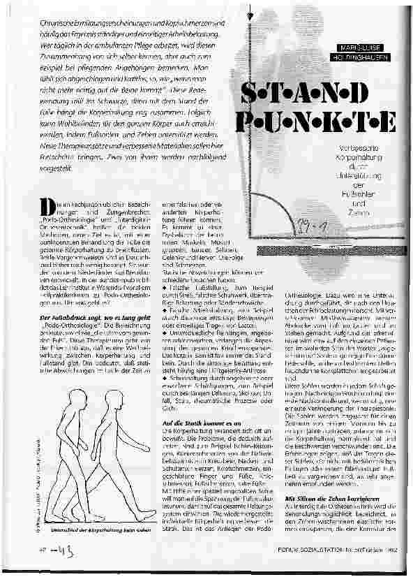Vorschauseite 1: Standpunkte Verbesserte Körperhaltung durch Unterstützung der Fußsohlen und Zehen