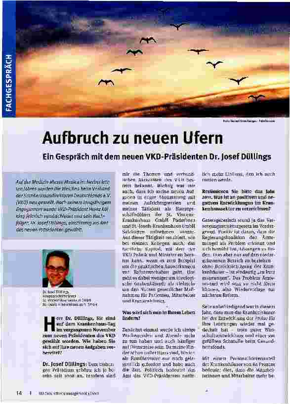Vorschauseite 1: Aufbruch zu neuen Ufern