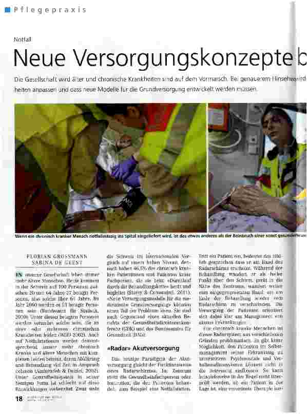 Vorschauseite 1: Neue Versorgungskonzepte braucht das Land