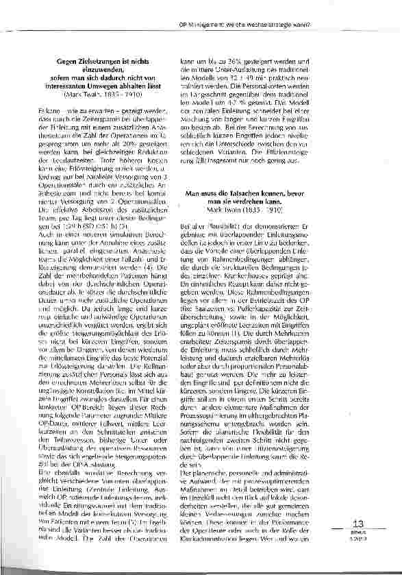 Vorschauseite 2: OP-Management: Welche Wechselstrategie wann?