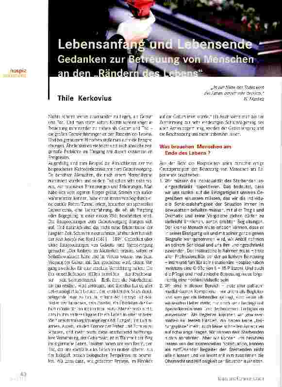 Vorschauseite 1: Lebensanfang und Lebensende-