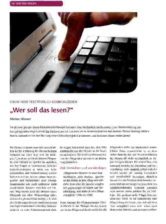 Vorschauseite 1: „Wer soll das lesen?