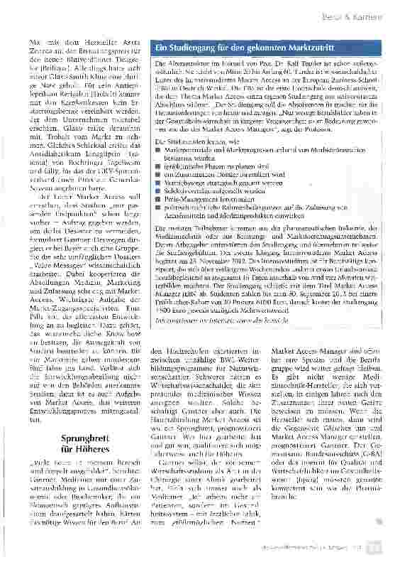 Vorschauseite 2: Türöffner zum Markt