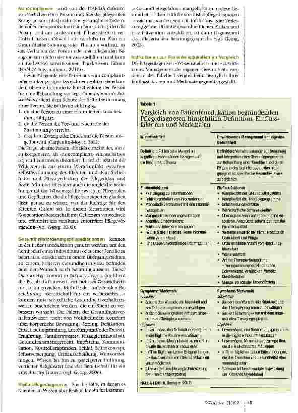 Vorschauseite 3: Patientenedukation -Diagnosen und Interventionen