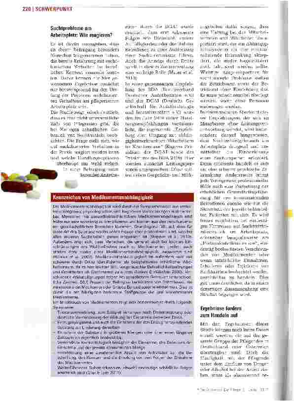 Vorschauseite 5: Suchtverhalten: Pflegende häufig betroffen