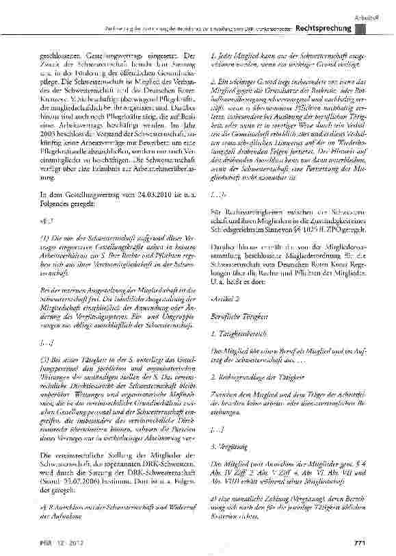 Vorschauseite 2: Zur Ersetzung der Zustimmung des Betriebsrats zur Einstellung einer DRK-KrankenschwesterBetrVG § 99; AÜG § 1 Abs. 1