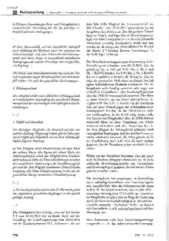 Vorschauseite 3: Zur Ersetzung der Zustimmung des Betriebsrats zur Einstellung einer DRK-KrankenschwesterBetrVG § 99; AÜG § 1 Abs. 1