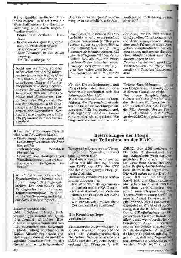 Vorschauseite 2: Die Pflege und die konzertierte Aktion im Gesundheitswesen (2)