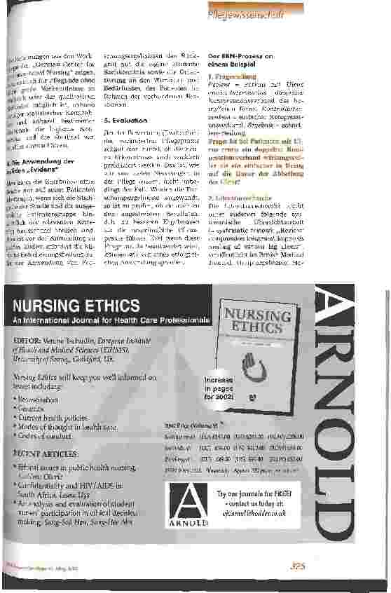 Vorschauseite 4: Evidence-based Nursing - ein Modell für Deutschland?
