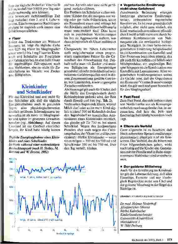 Vorschauseite 3: Physiologische Aspekte der Ernährung im Kindesalter aus der Sicht des Pädiaters