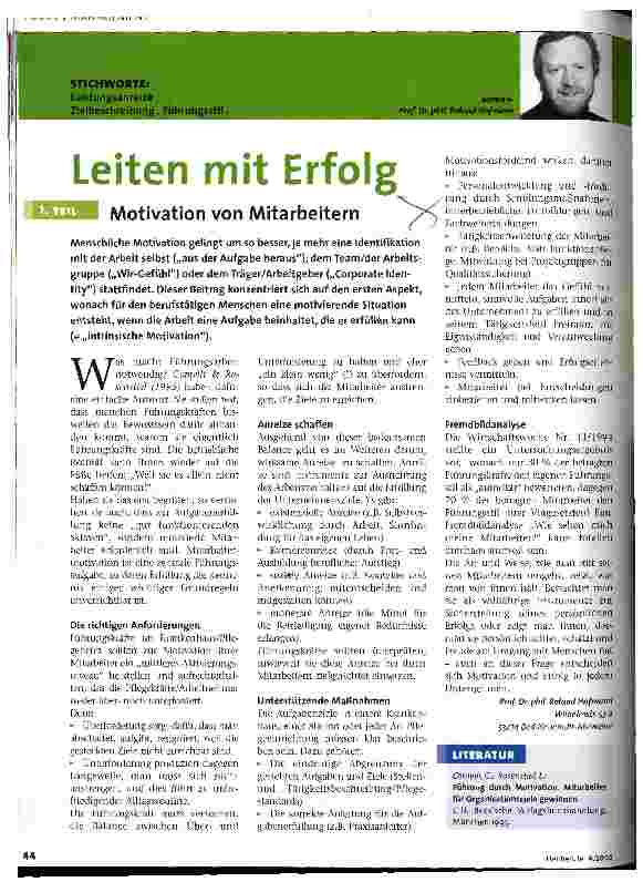 Vorschauseite 1: Leiten mit Erfolg 1. Teil