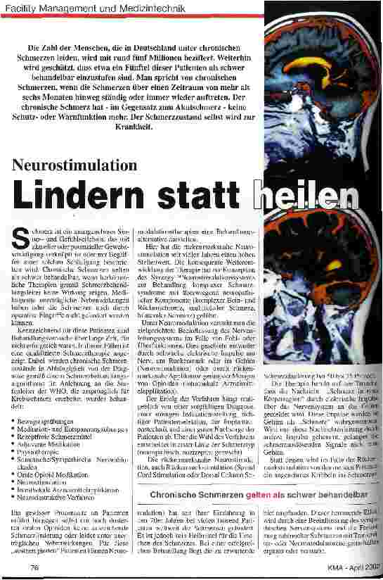 Vorschauseite 1: Lindern statt heilen