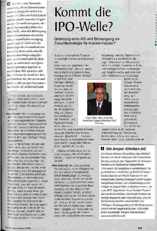 Vorschauseite 1: Kommt die IPO-Welle?