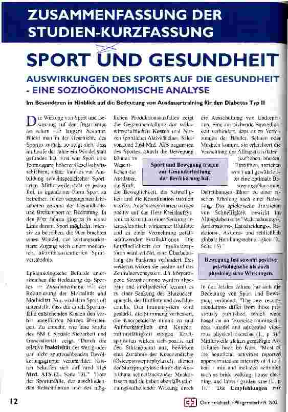 Vorschauseite 1: Sport und Gesundheit