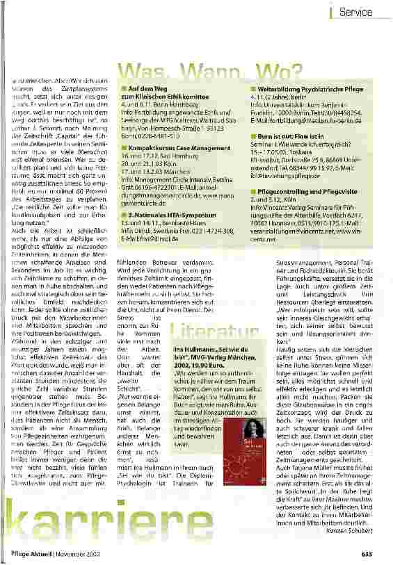 Vorschauseite 2: Zeitmanagement kann auch schädlich sein