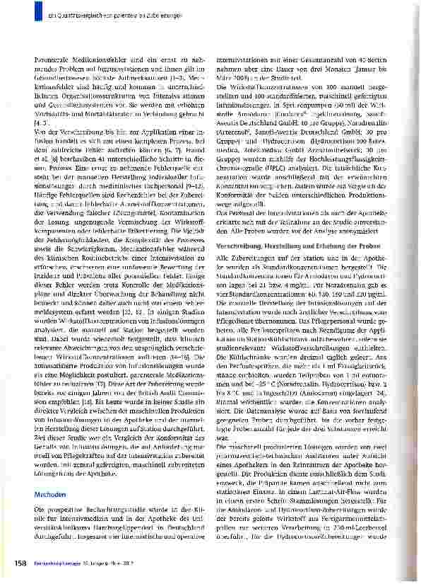 Vorschauseite 2: Ein Qualitätsvergleich von parenteralen Zubereitungen