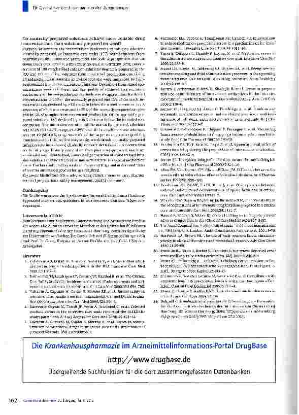 Vorschauseite 6: Ein Qualitätsvergleich von parenteralen Zubereitungen