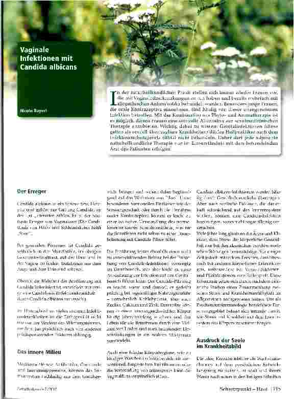Vorschauseite 1: Vaginale Infektionen mit Candida albicans