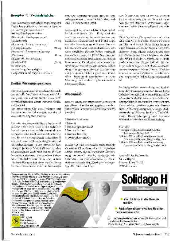 Vorschauseite 3: Vaginale Infektionen mit Candida albicans