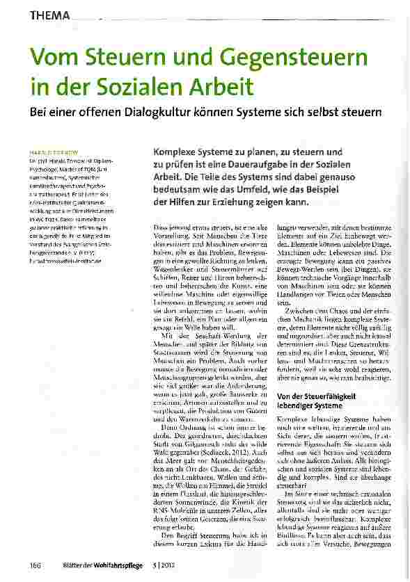 Vorschauseite 1: Vom Steuern und Gegensteuern in der Sozialen Arbeit