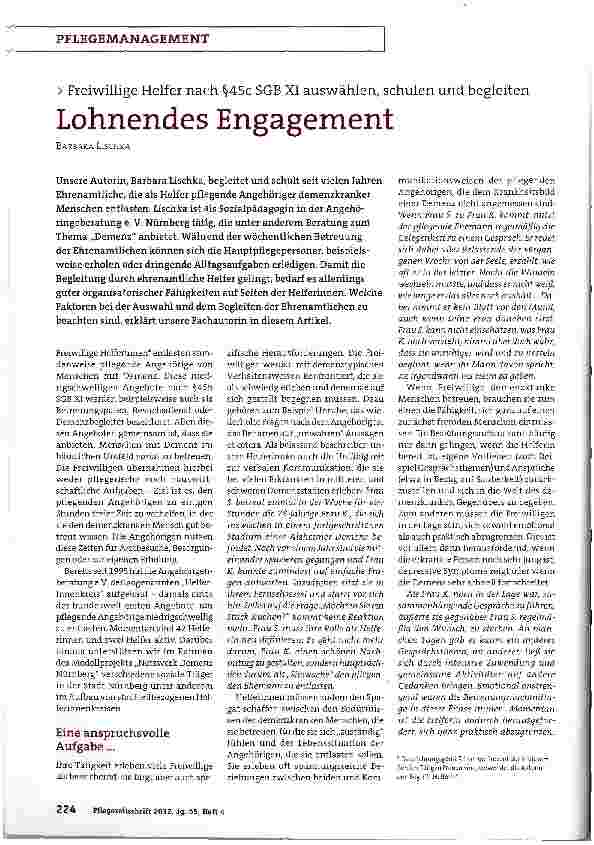 Vorschauseite 1: Lohnendes Engagement
