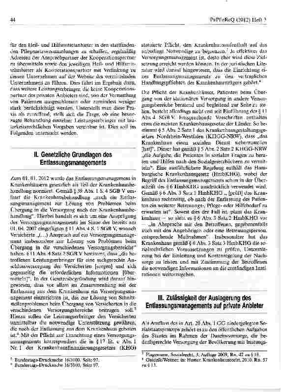 Vorschauseite 2: Das Entlassungsmanagement in Krankenhäusern und das Wettbewerbsrecht