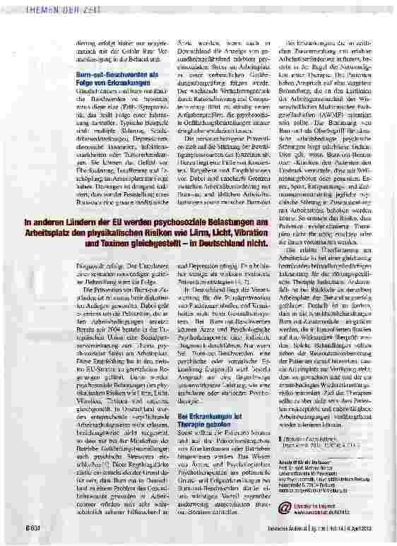 Vorschauseite 3: Burn-out ist keine Krankheit