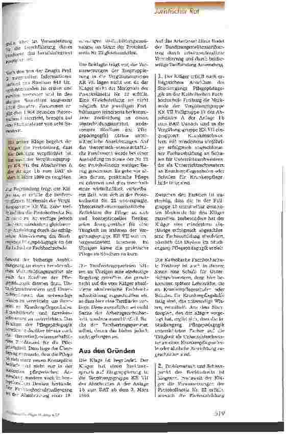 Vorschauseite 2: Pflegestudium führt zur Höhergruppierung