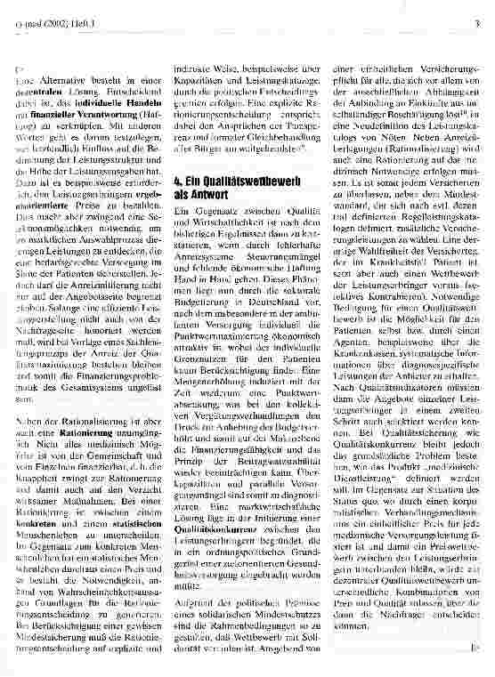 Vorschauseite 3: Qualität und Wirtschaftlichkeit-(k)ein Widerspruch? Einige Anmerkungen zu einem grundsätzlichen Problem