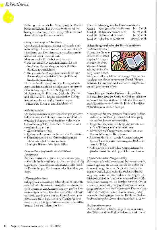 Vorschauseite 2: Ein Wegweiser für Männer mit Harninkontinenz