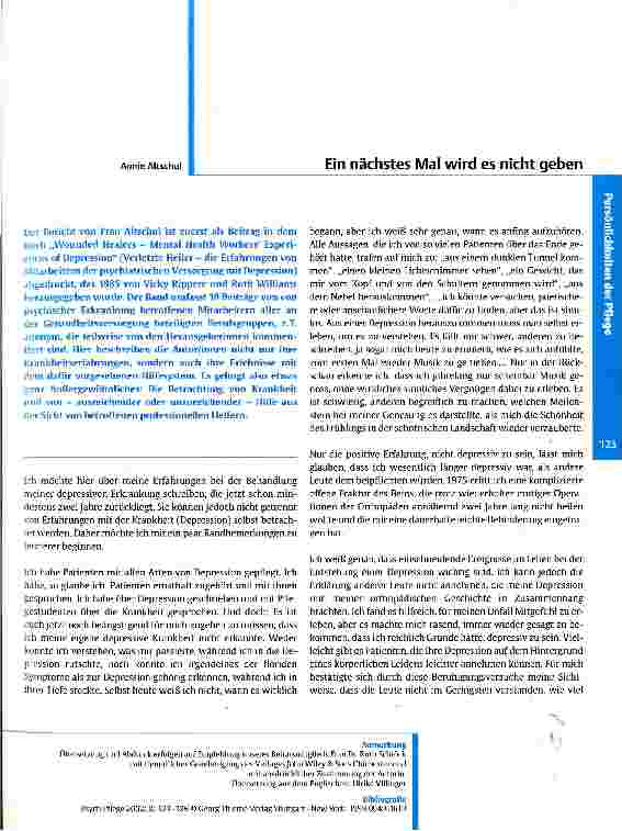 Vorschauseite 1: Ein nächstes Mal wird es nicht geben