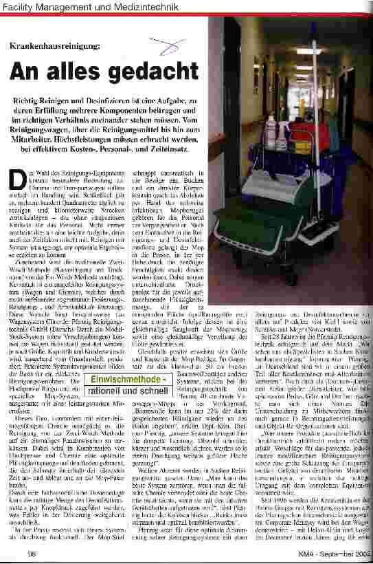Vorschauseite 1: Krankenhausreinigung: An alles gedacht