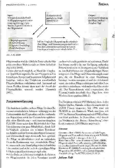 Vorschauseite 4: PLAISIR - ein Verfahren zur Erfassung des Pflegeund Personalbedarfs