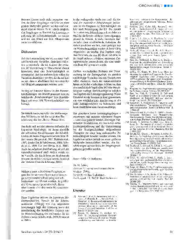Vorschauseite 4: Vorhersage der Berufsunfähigkeit nach einem Jahr bei BU-Antragstellern mit psychischen Erkrankungen