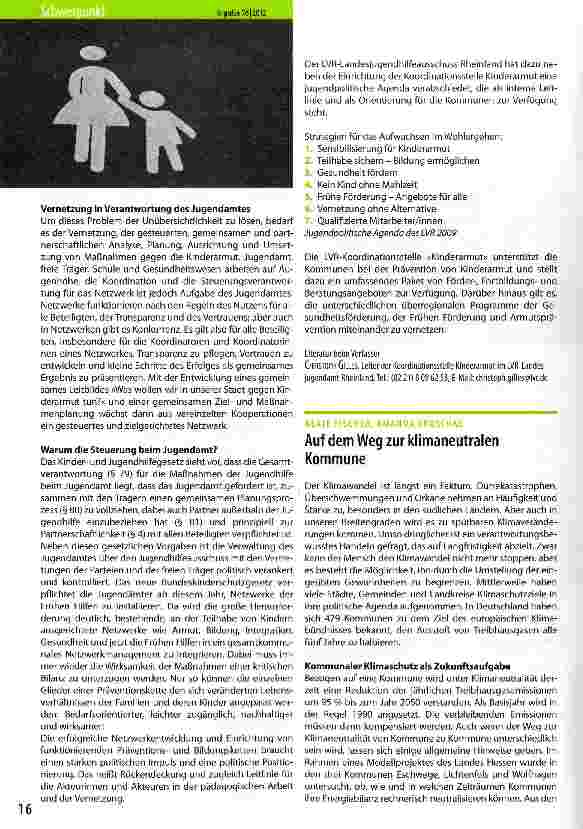 Vorschauseite 2: Netzwerke statt Unübersichtlichkeit! Kommunale Strategien gegen Kinderarmut