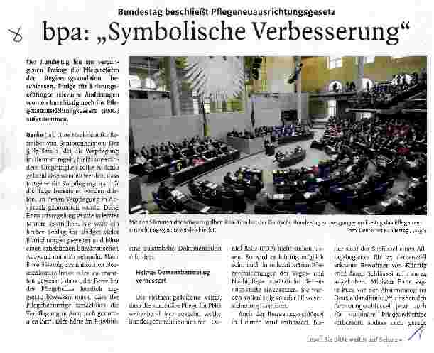 Vorschauseite 1: bpa: „Symbolische Verbesserung