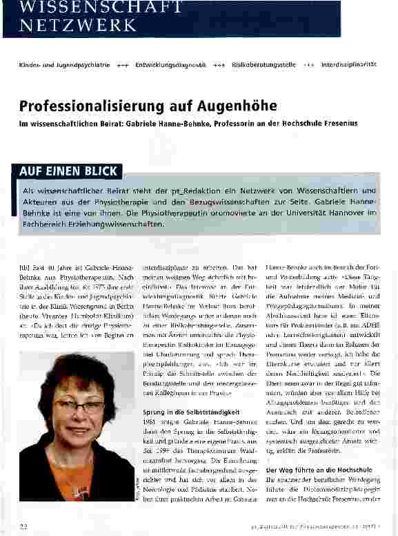 Vorschauseite 1: Professionalisierung auf Augenhöhe