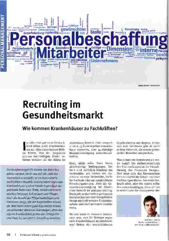 Vorschauseite 1: Recruiting im Gesundheitsmarkt