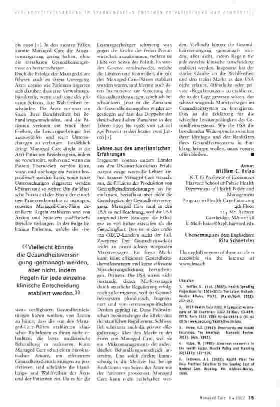 Vorschauseite 3: Erfahrungen mit Staatlicher und privater Regulierung imUS-amerikanischen Gesundheitssystem