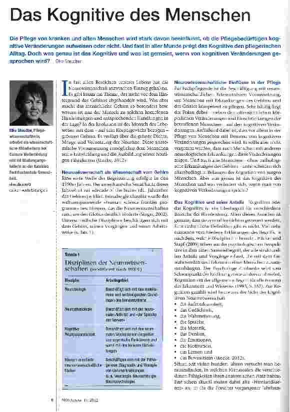Vorschauseite 1: Das Kognitive des Menschen