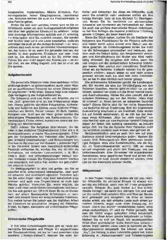 Vorschauseite 2: Krankenpflege in den Tropen