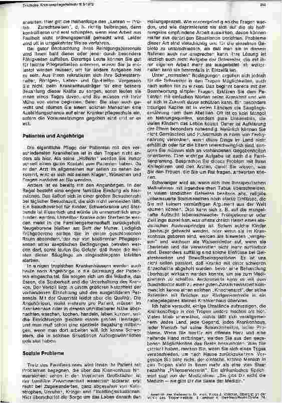 Vorschauseite 3: Krankenpflege in den Tropen