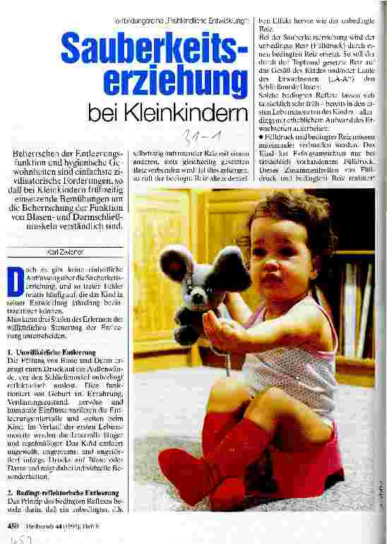Vorschauseite 1: Sauberkeitserziehung bei Kleinkindern