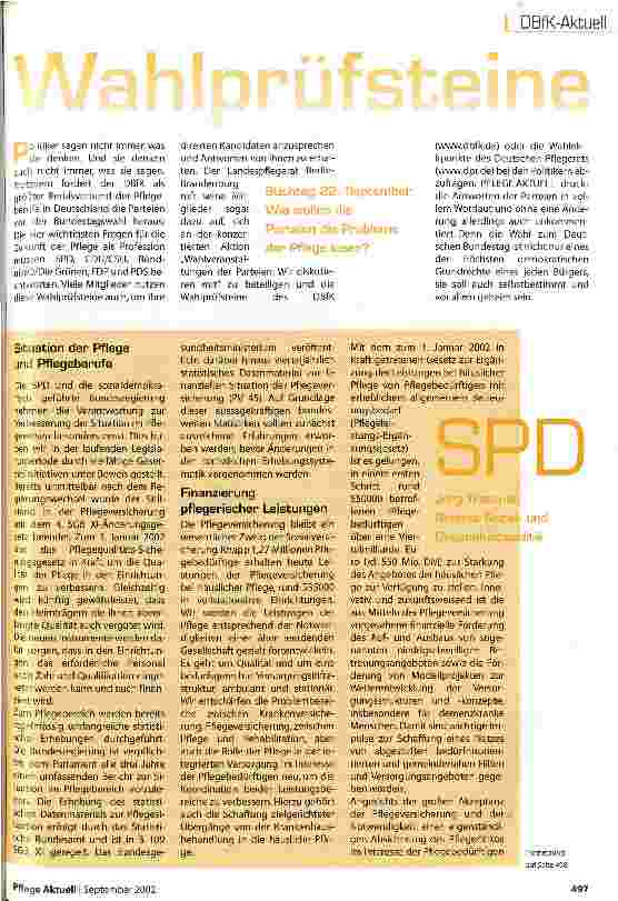 Vorschauseite 1: Wahlprüfsteine